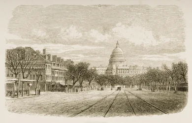 Das Kapitolgebäude, Washington DC, ca. 1880